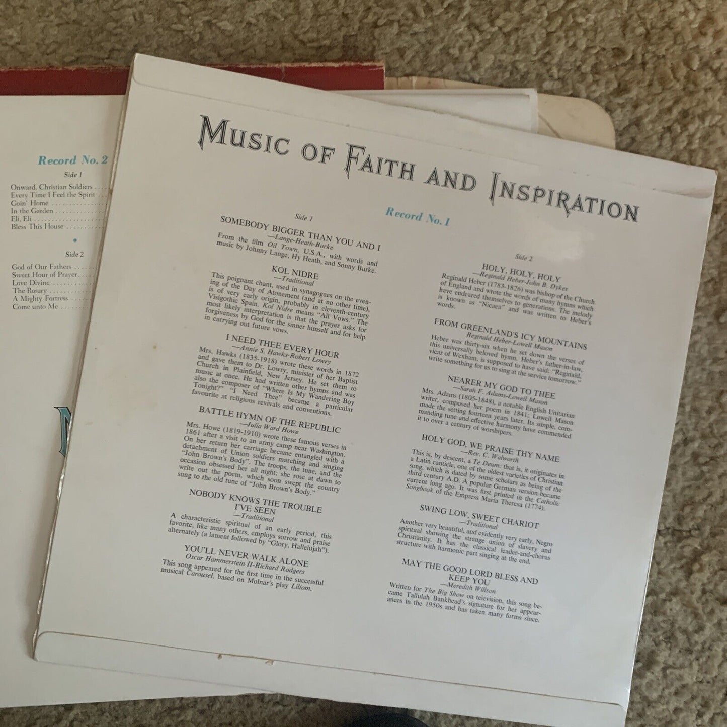 Vinyl LP Box Set Music Of Faith And Inspiration Readers Digest 12" 3 Records RCA