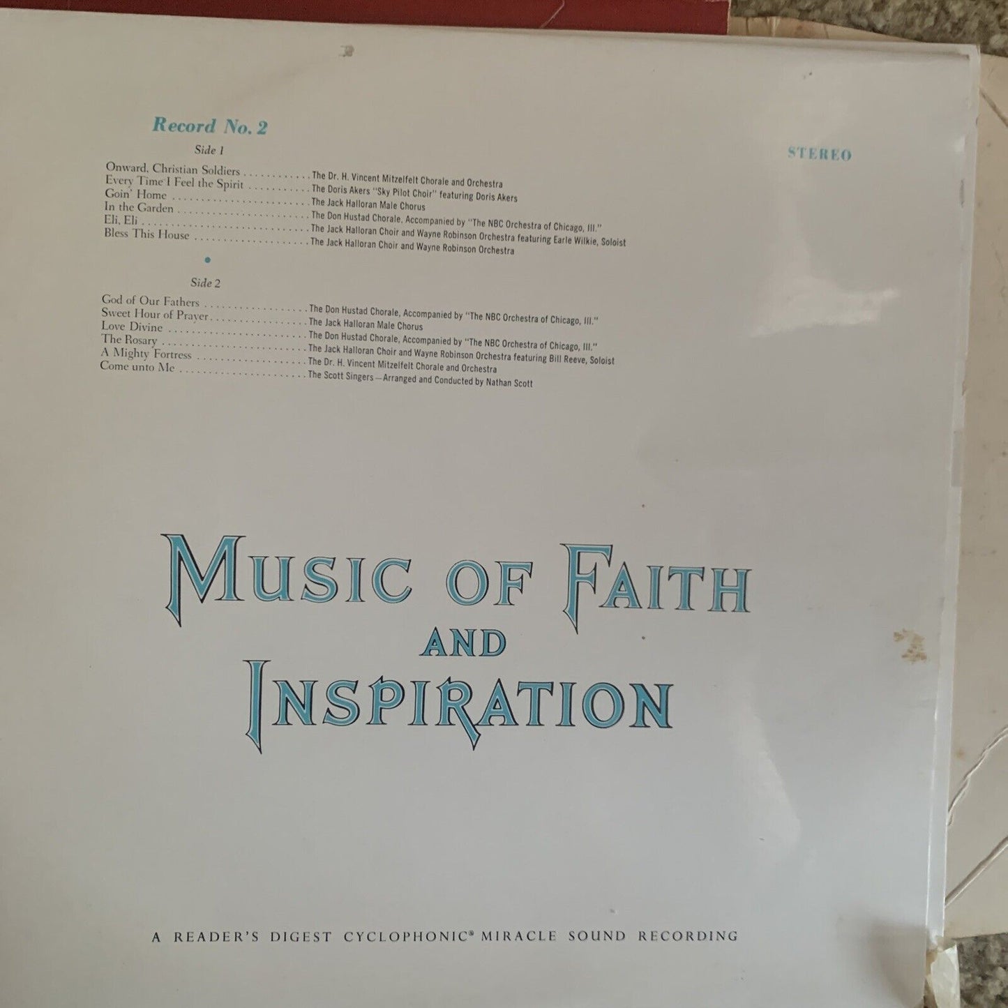 Vinyl LP Box Set Music Of Faith And Inspiration Readers Digest 12" 3 Records RCA