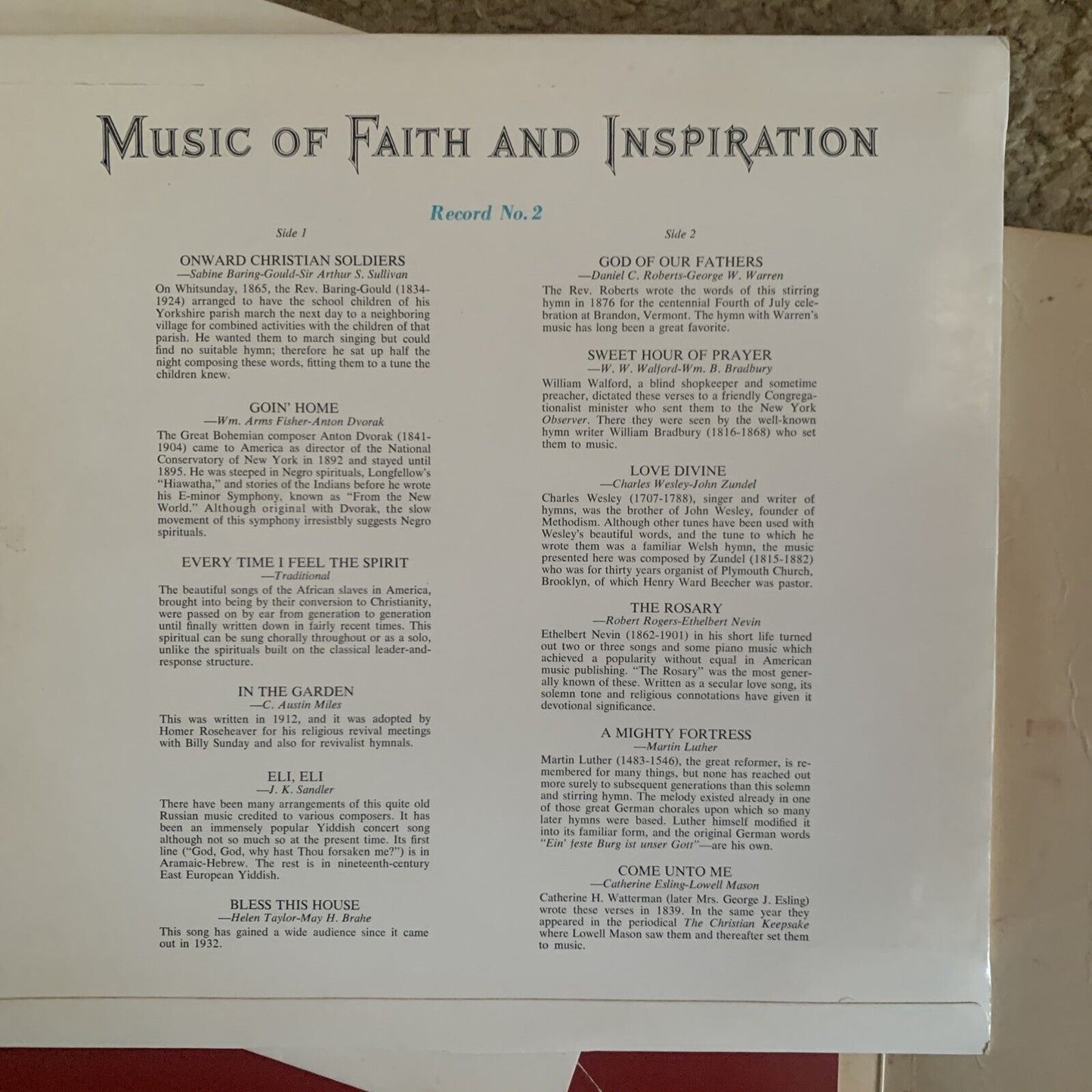 Vinyl LP Box Set Music Of Faith And Inspiration Readers Digest 12" 3 Records RCA