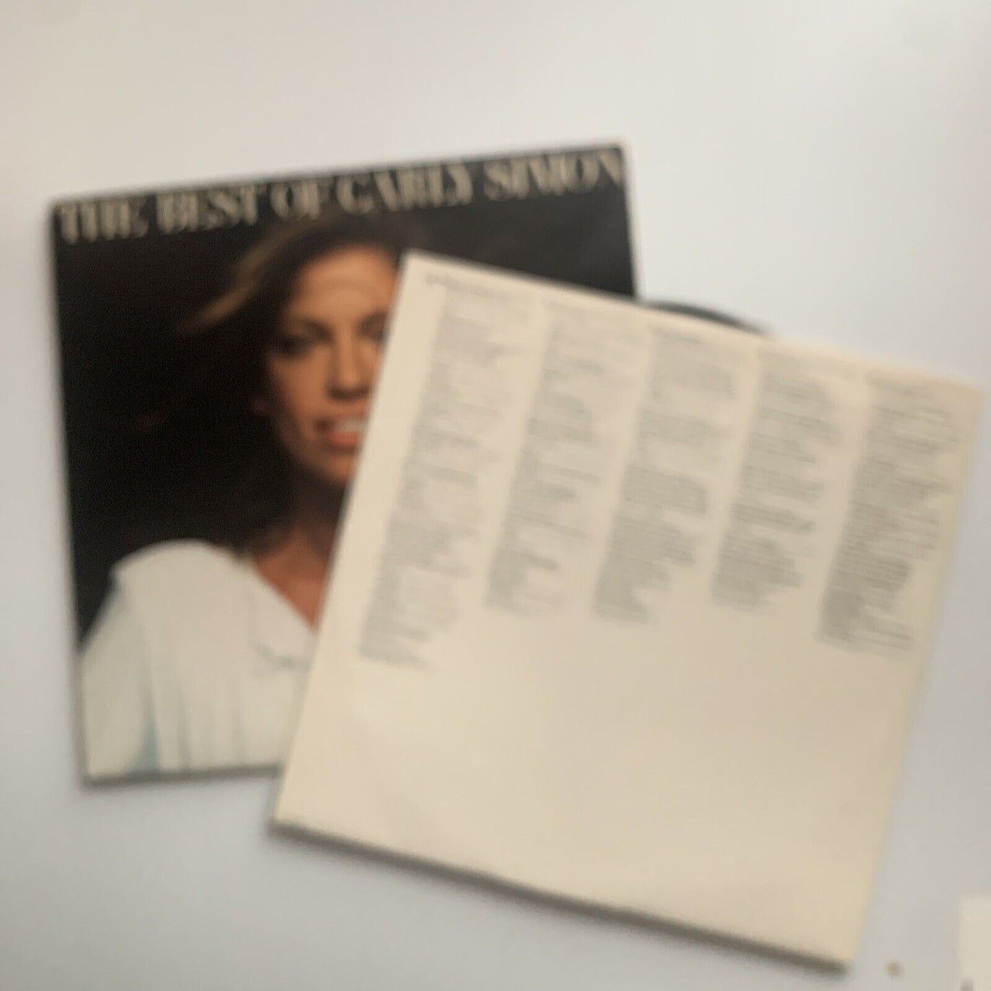 Vinyl LP BEST OF CARLY SIMON USA Record Elektra 1975 Sleeve Lyrics 1970 1975