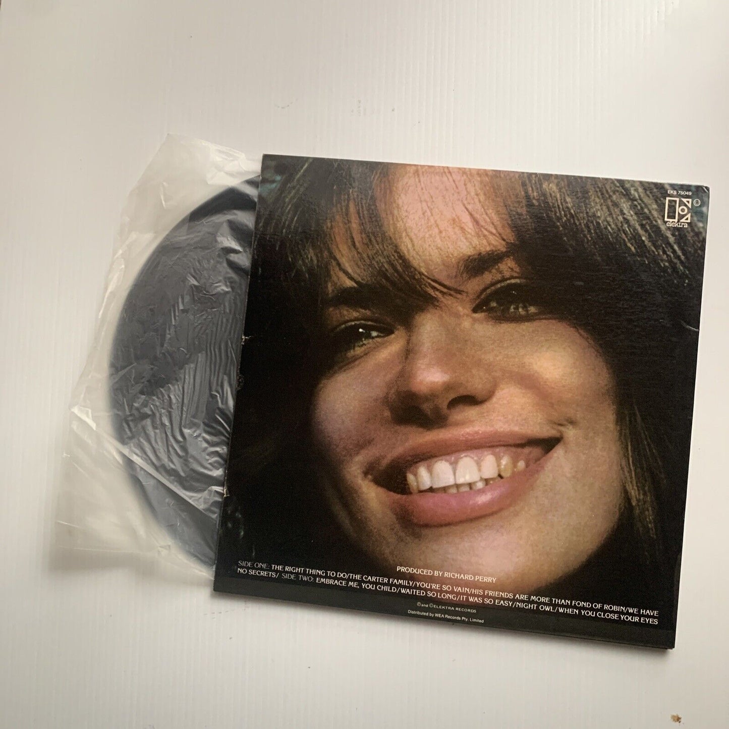 Vinyl LP NO SECRETS Carly Simon Record Music Album EKS 75049 1972 USA Promo