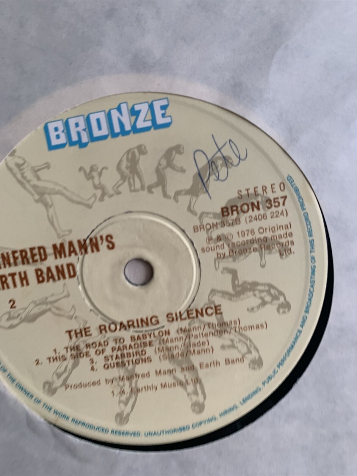 Vinyl LP MANFRED MANN'S EARTH BAND The Roaring Silence Bronze Records 1976
