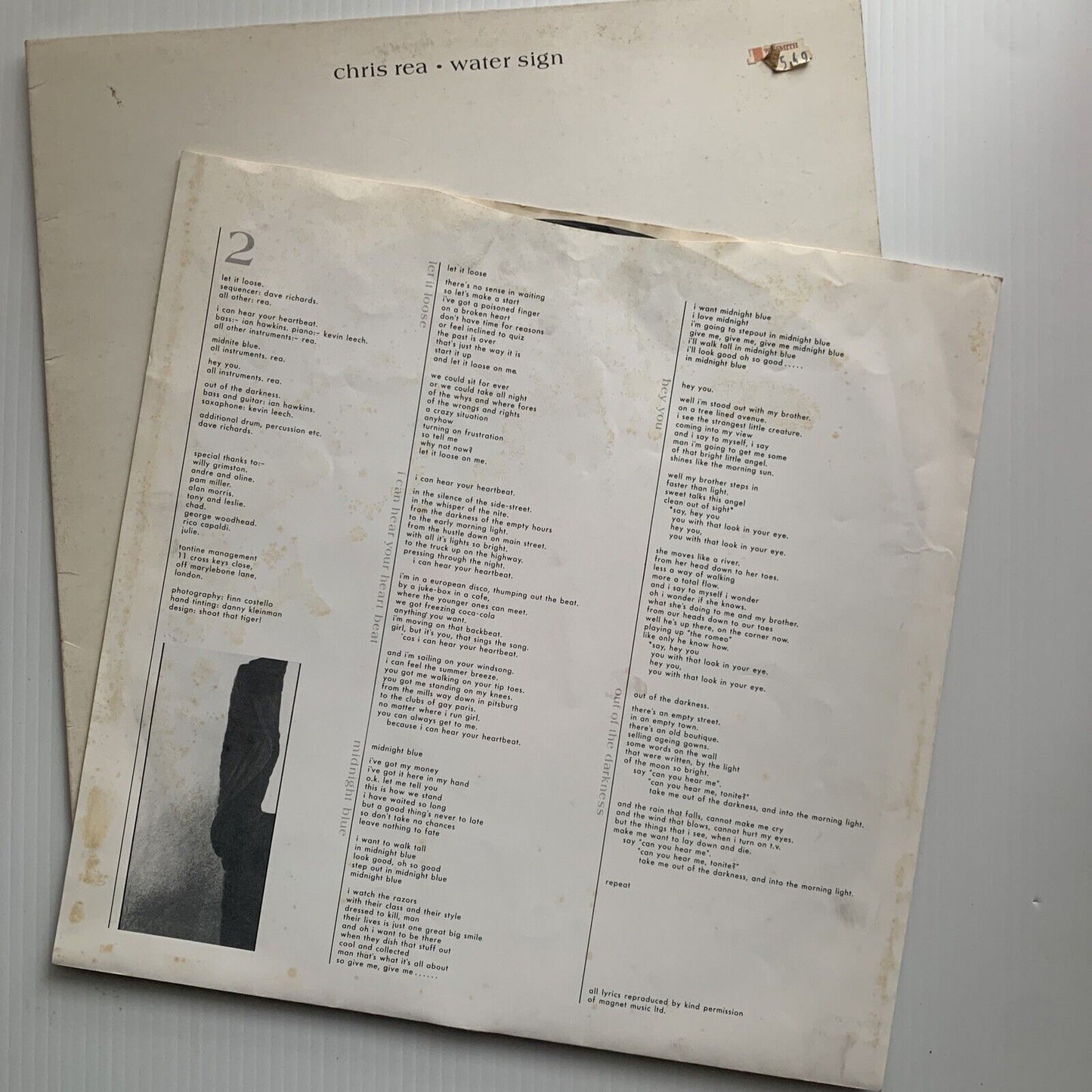 Vinyl LP Chris Rea WATER SIGN 1983 Magnet Records MAGL 5048 England Pop Rock