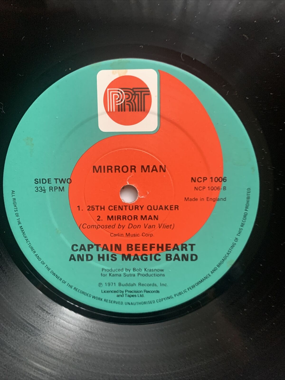 Vinyl LP  Captain Beefheart & Magic Band MORROR MAN 1971 Record PRT Release 1982