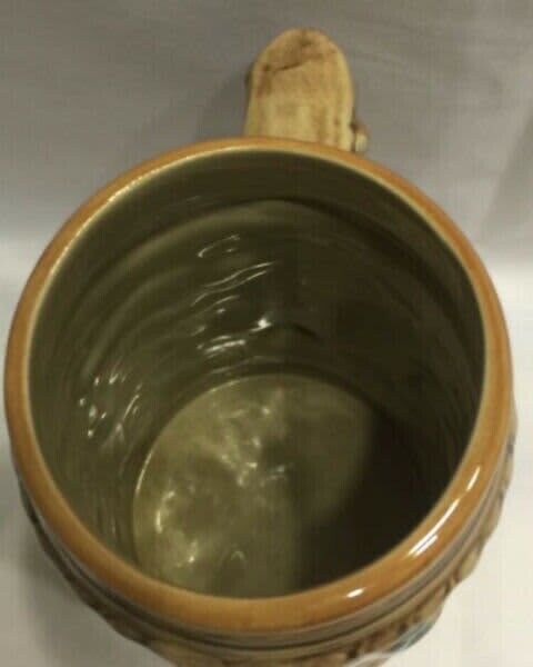 Vintage GRIZELLE JAPAN TANKARD 18cm Social Villagers Ceramic Beer Mug Handle