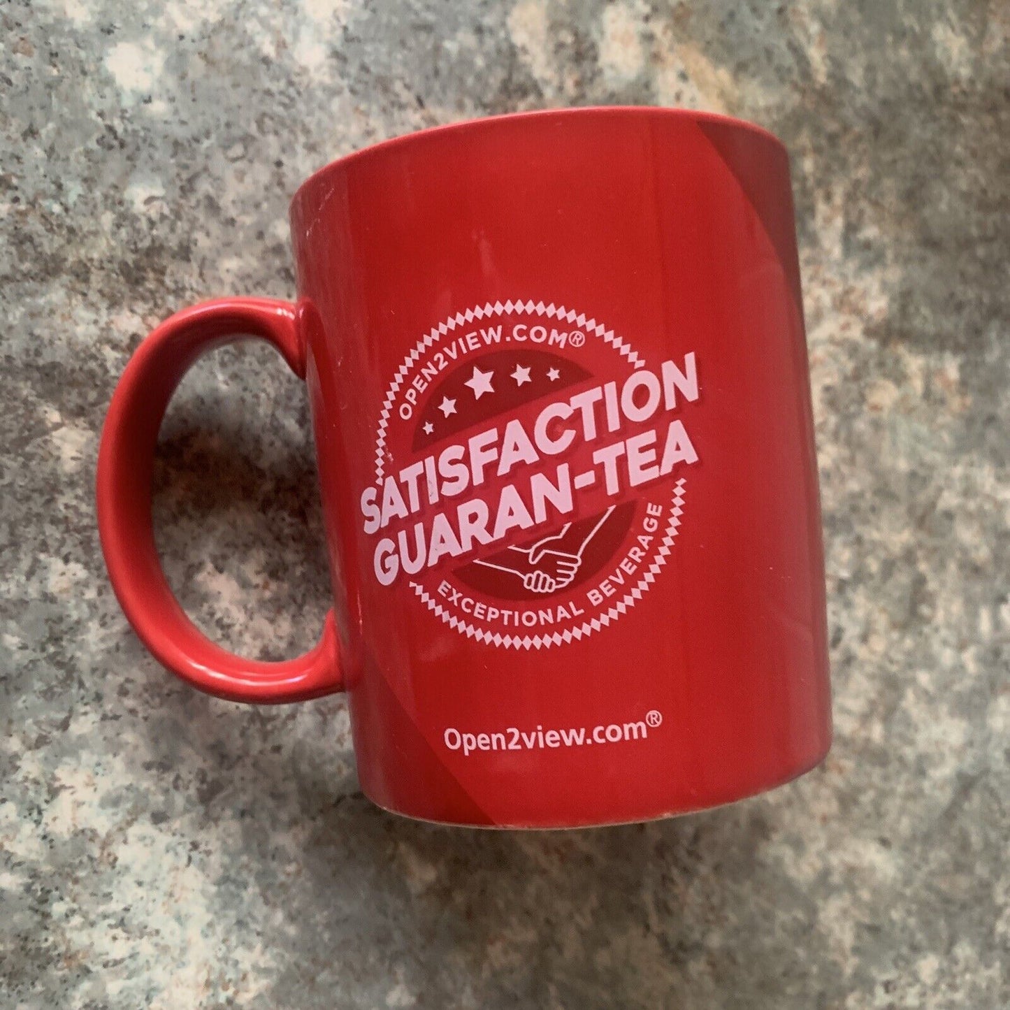 Coffee Mug Open2View.com SOLD Red Real Estate Agent Tea Cup Gift Motivation NEW