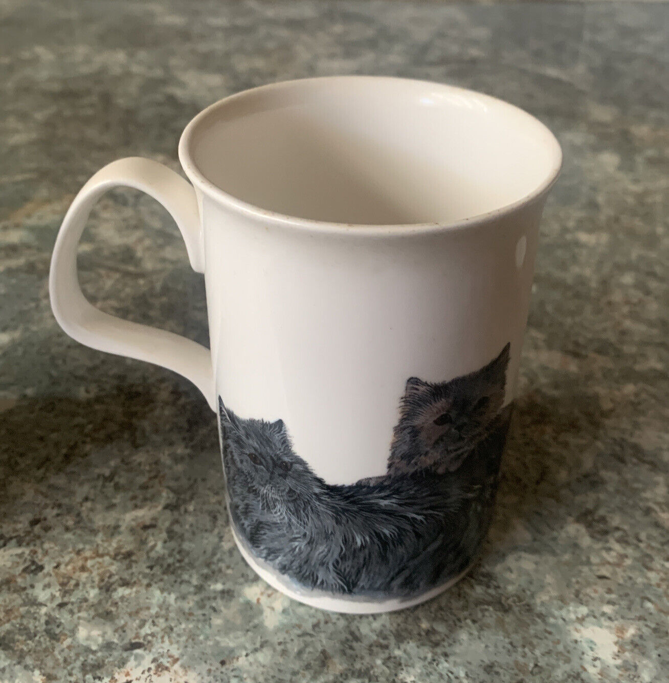 Mug 2x ROY KIRKHAM Cat Lovers 1990 Coffee or Tea Cup Bone China England Vintage