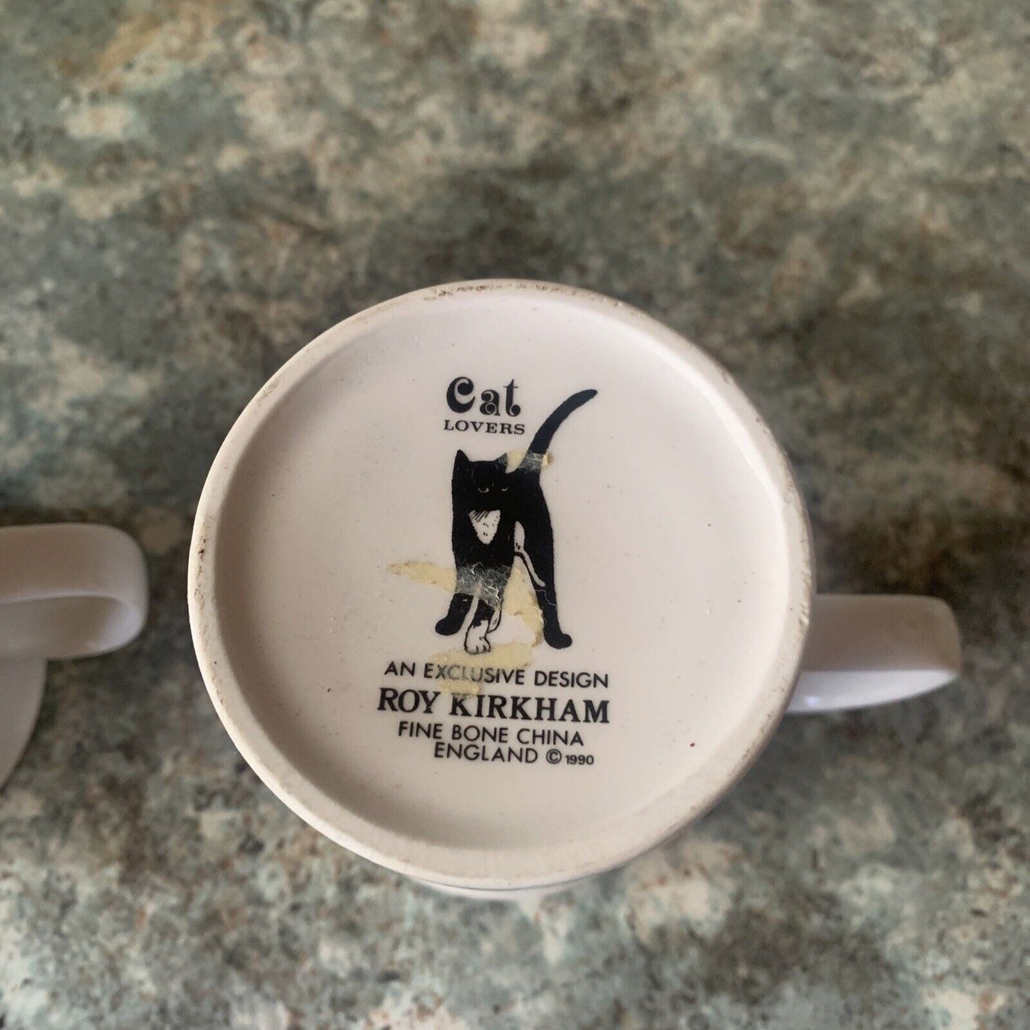 Mug 2x ROY KIRKHAM Cat Lovers 1990 Coffee or Tea Cup Bone China England Vintage