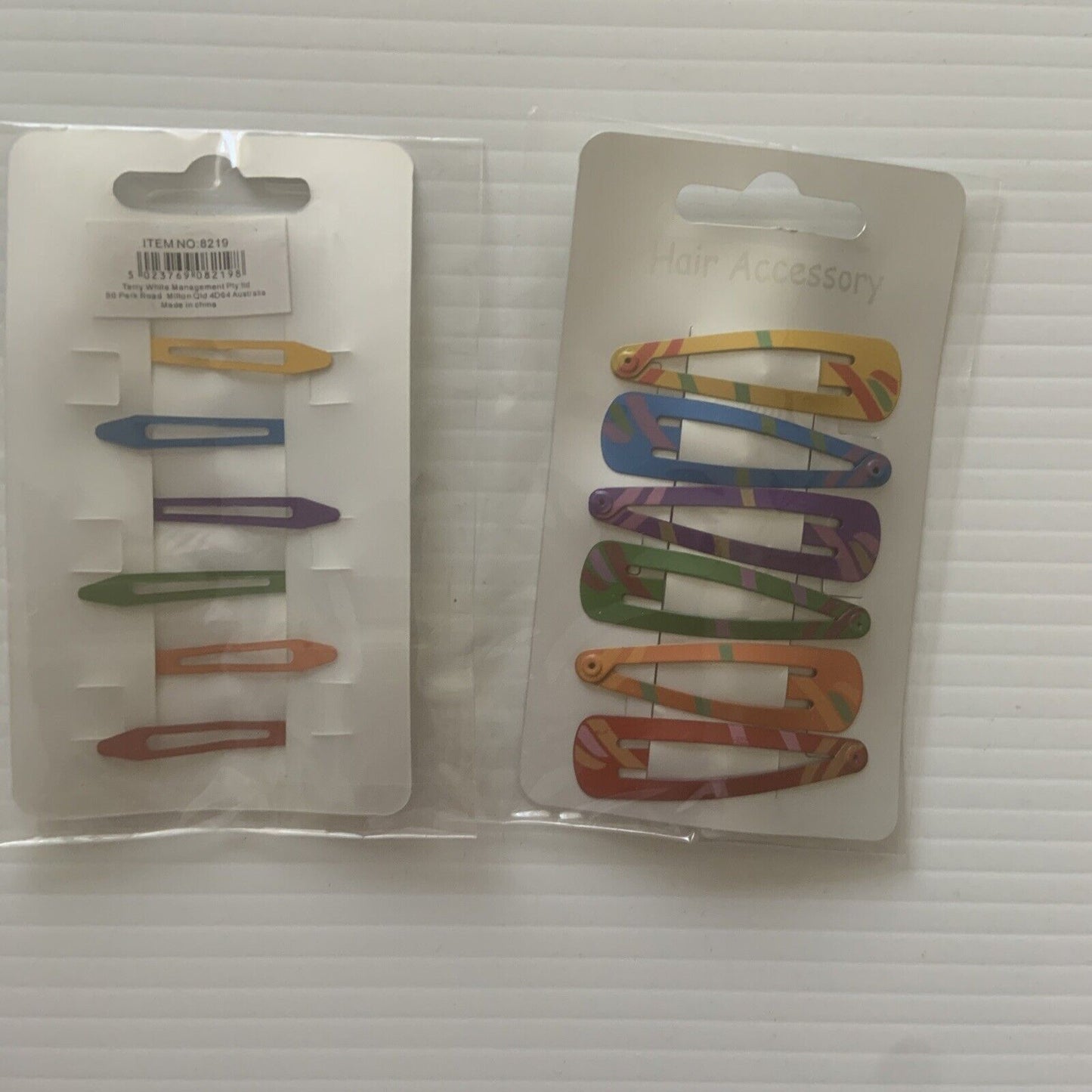 HAIR CLIP X 6 Bendy Metal Snap Slide Close Hairpin 70mm Floral Girl Kids #2 New