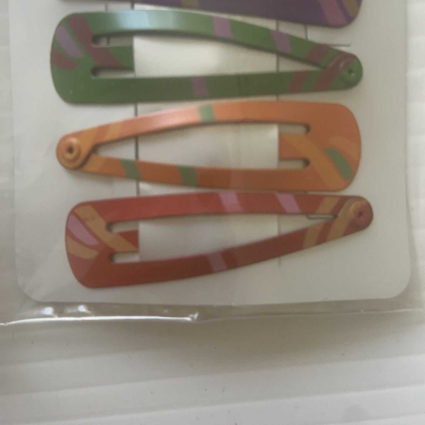 HAIR CLIP X 6 Bendy Metal Snap Slide Close Hairpin 70mm Floral Girl Kids #2 New