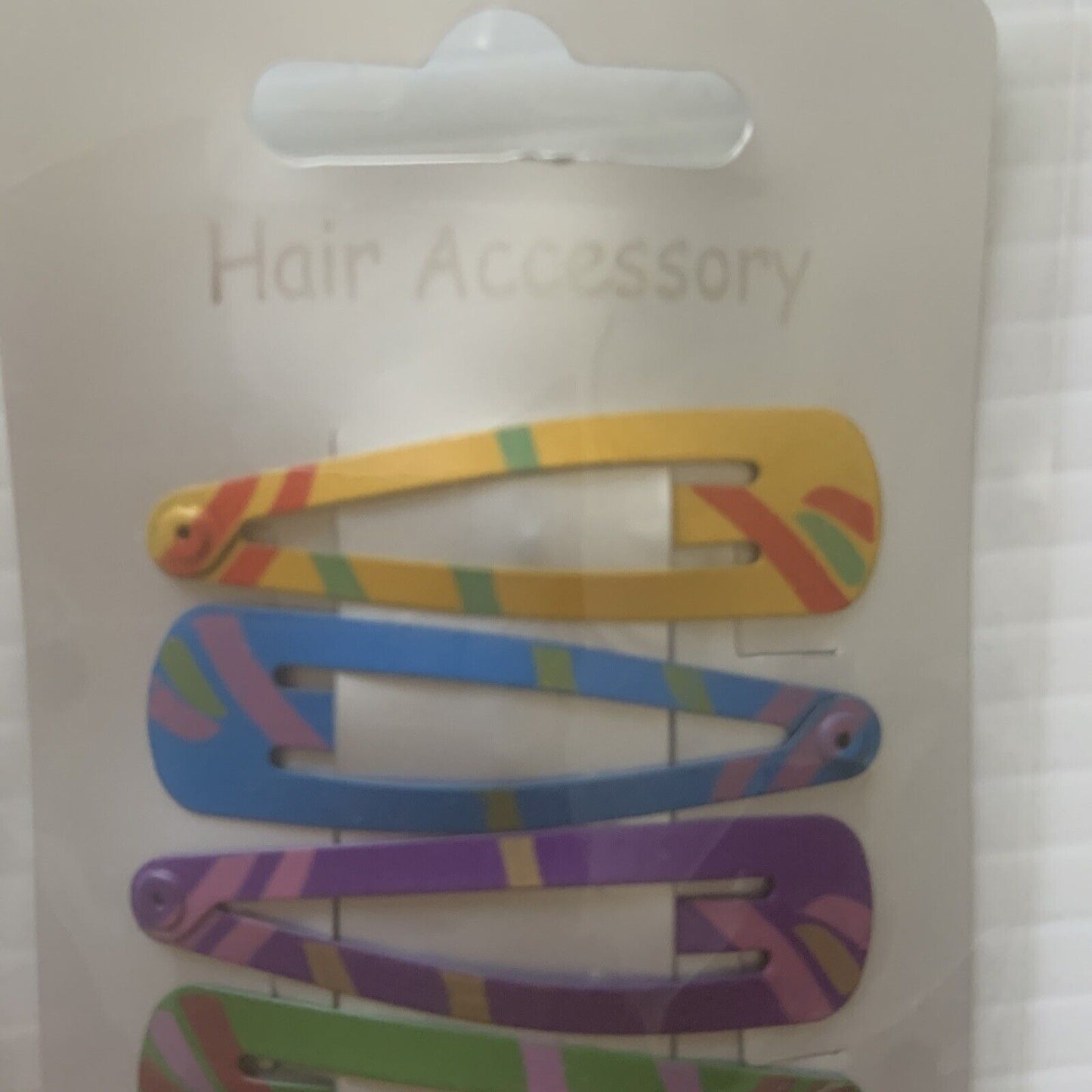 HAIR CLIP X 6 Bendy Metal Snap Slide Close Hairpin 70mm Floral Girl Kids #2 New