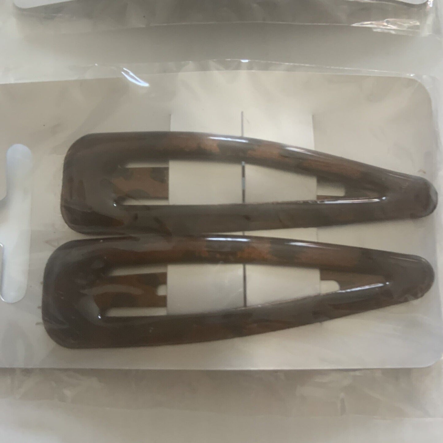 HAIR CLIP X6 Bendy Metal Snap Slide Hairpin 70mm Tortoiseshell Large #5 NEW