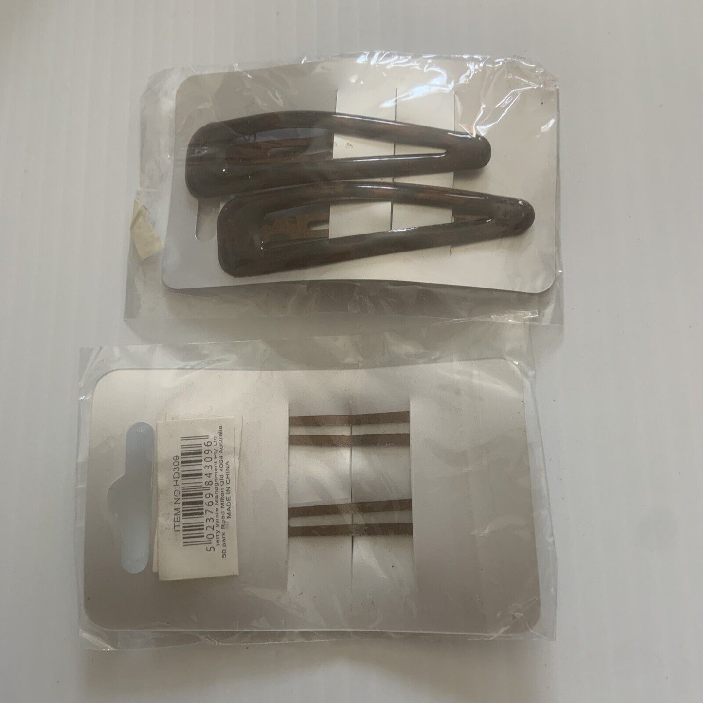 HAIR CLIP X6 Bendy Metal Snap Slide Hairpin 70mm Tortoiseshell Large #5 NEW