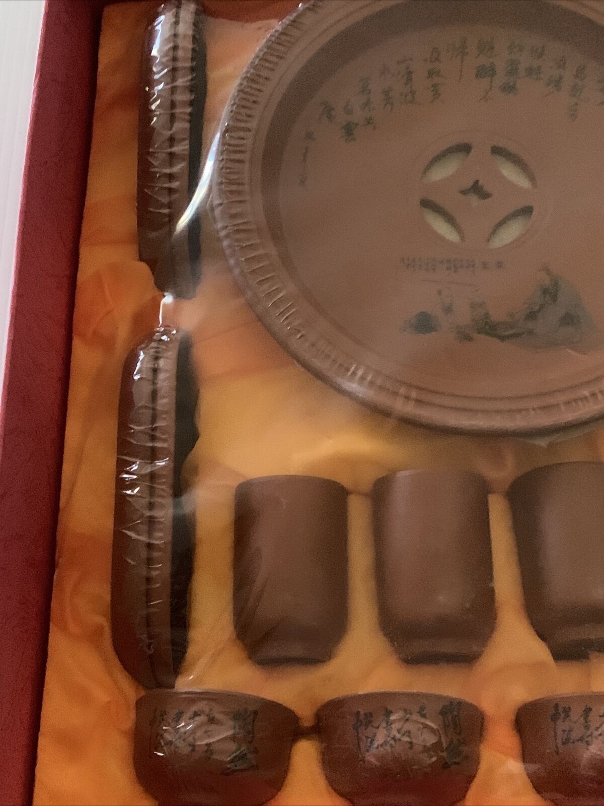SUIYOSHI Vintage HOLY TEA Japanese Tea Set Terracotta Porcelain 6 Box Set NEW