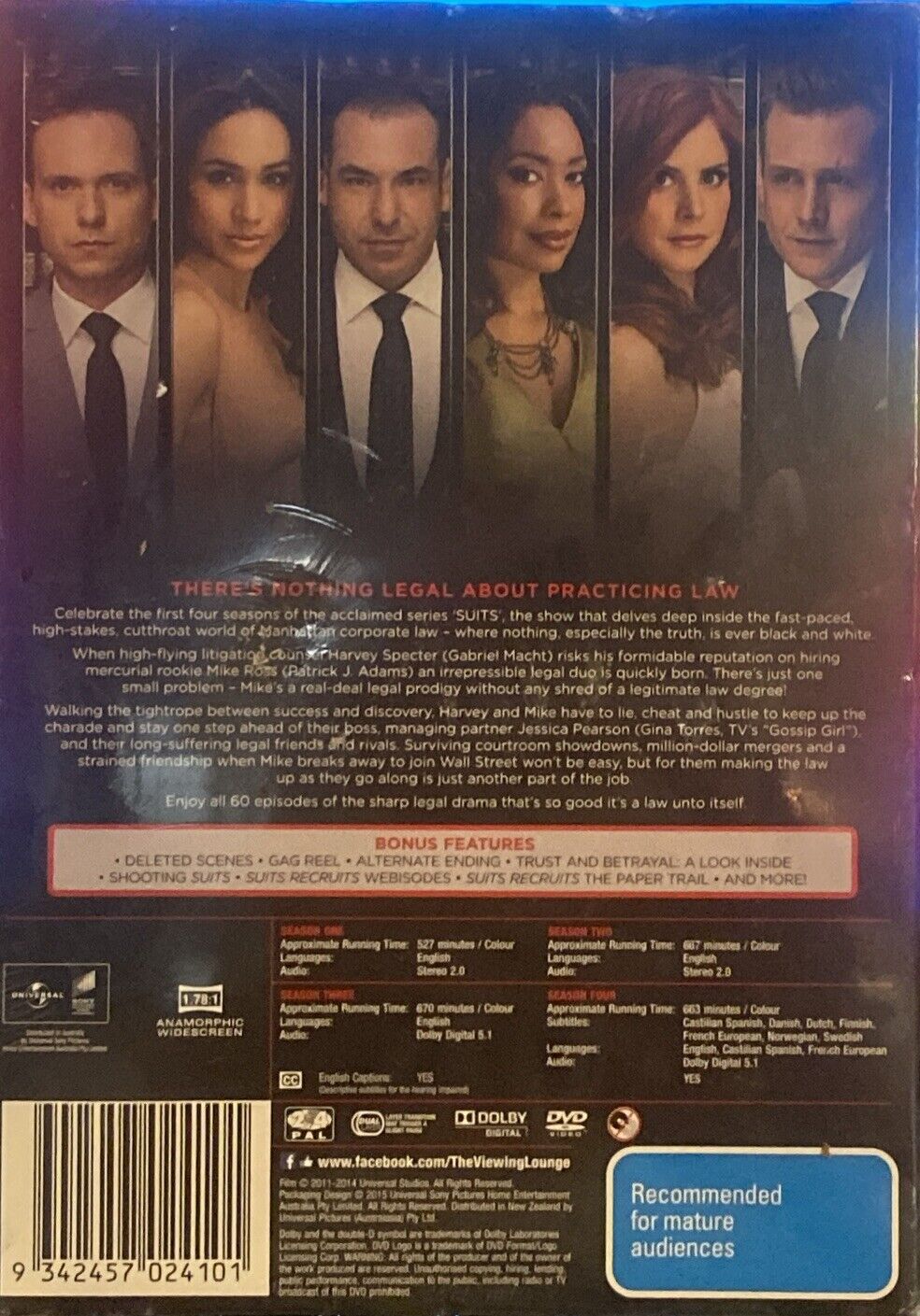 DVD SUITS Season 1 - 4 Boxset 2015 Megan Markle 60 Ep Sealed NEW TV Series