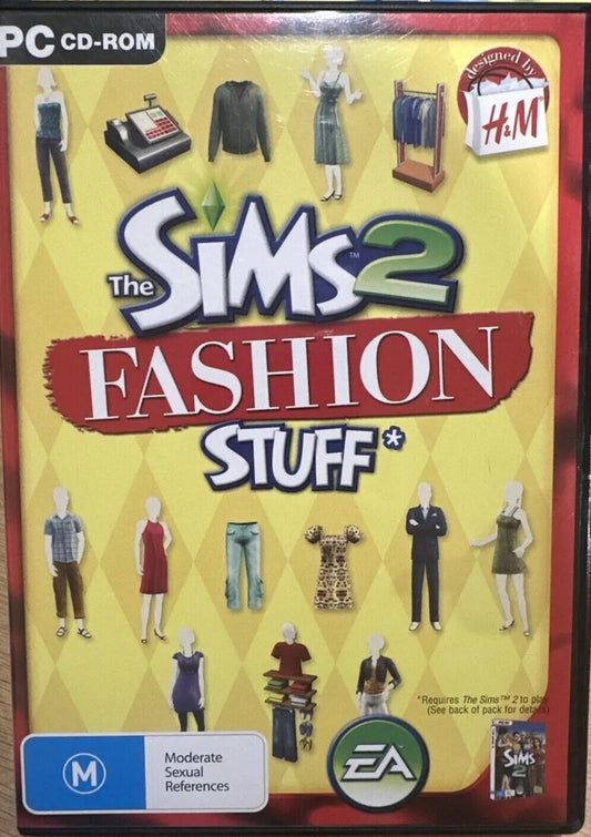 PC CD Rom THE SIMS 2 Fashion Stuff Includes Manual Des By H&M Free Postage