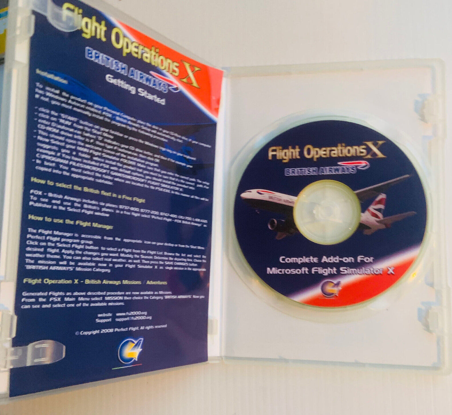 PC CD Rom FLIGHT OPERATIONS X British Airways Complete AddOn Flight Simulator X