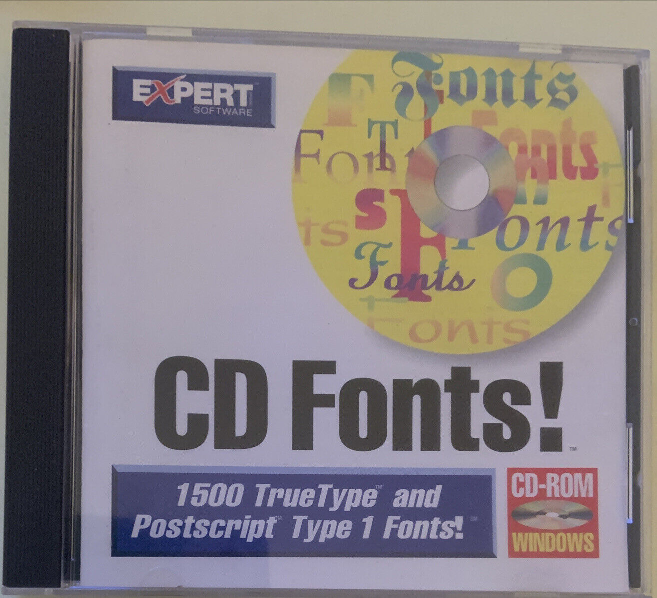 PC CD Rom EXPERT CD Fonts 1500 True Type & Postscript Type 1 Fonts