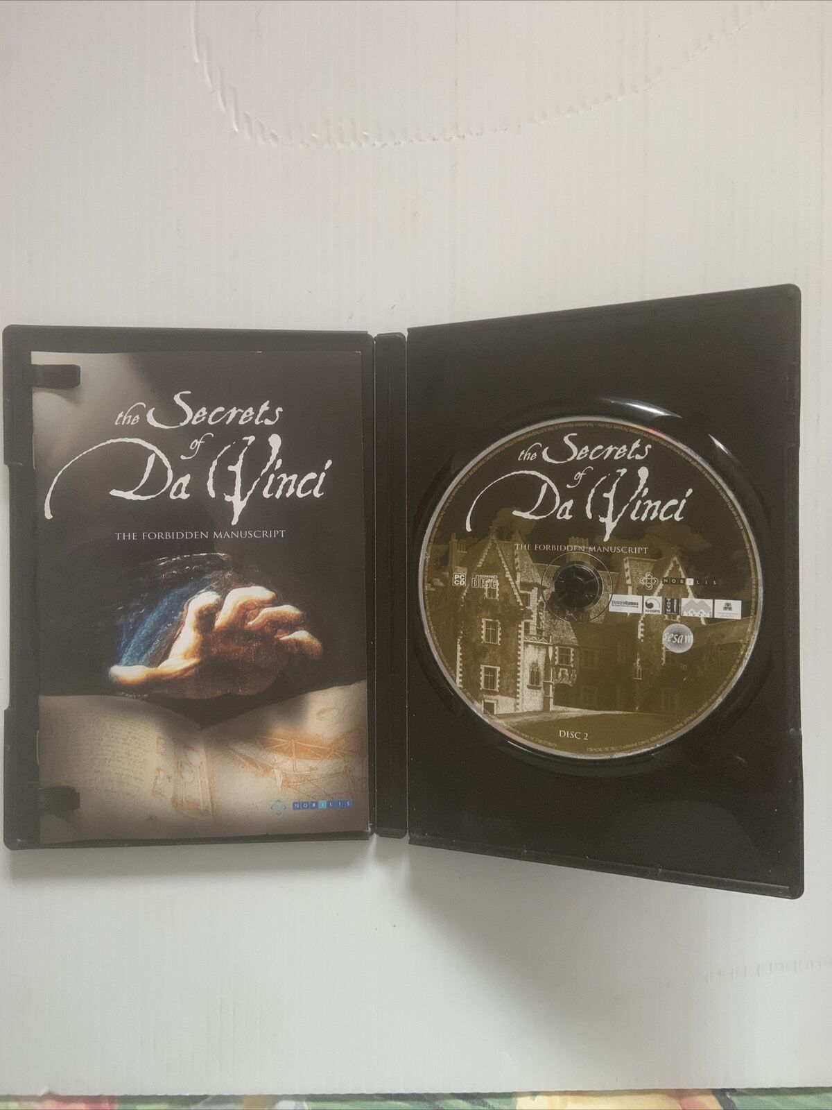 PC CD Rom THE SECRETS OF DAVINCI The Forbidden Manuscript Game 2006 + Manual