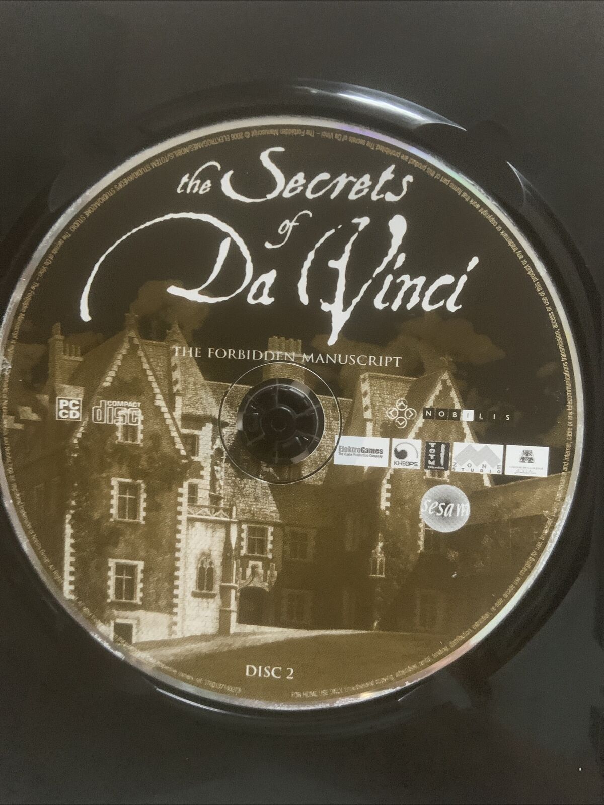 PC CD Rom THE SECRETS OF DAVINCI The Forbidden Manuscript Game 2006 + Manual