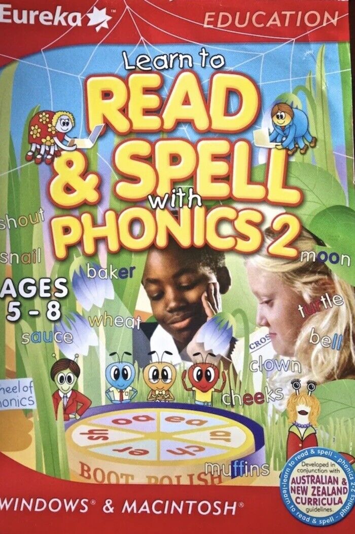 PC CD RomLEARN TO READ & SPELL Phonics 2 Ages 5 8 Educational WIN MAC Game 2003
