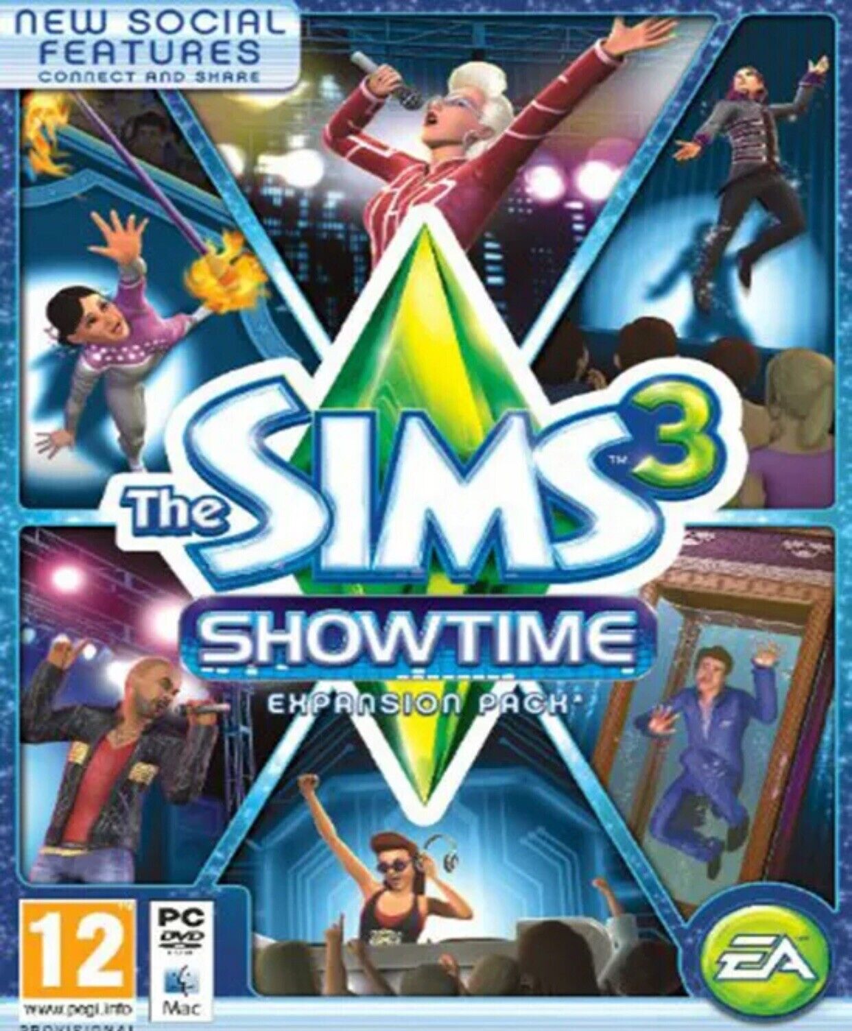 PC DVD ROM THE SIMS 3 Showtime Expansion Pack DVD MAC Like New