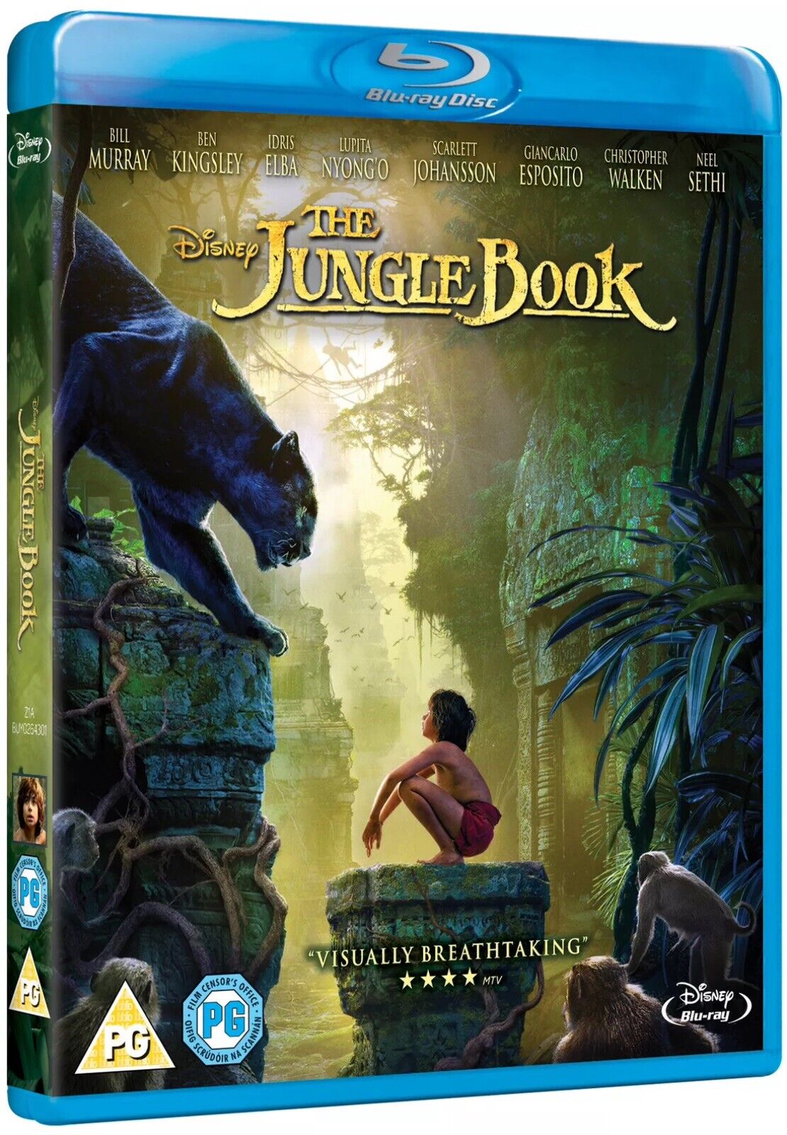 Blu Ray The Jungle Book 2016 FILM Neel Sethi Bill Murray Ben Kingsley Sealed NEW