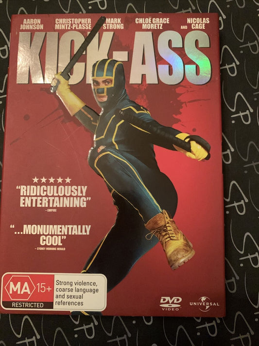 DVD KICK-ASS 2009 Nicholas Cage Super Heroes Dark Comedy Slipcover KICK ASS