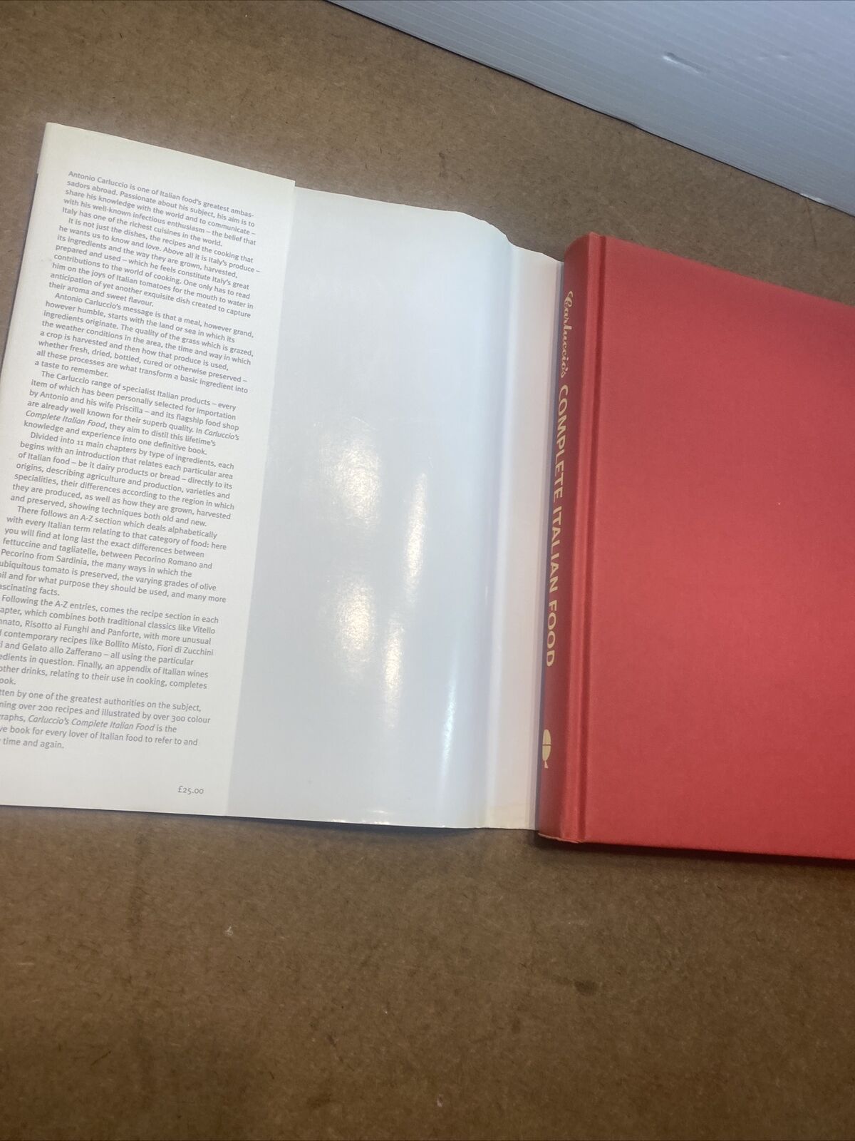 Cookbook Carluccio's Complete Italian Food Antonio Priscilla Carluccio 1998 NEW