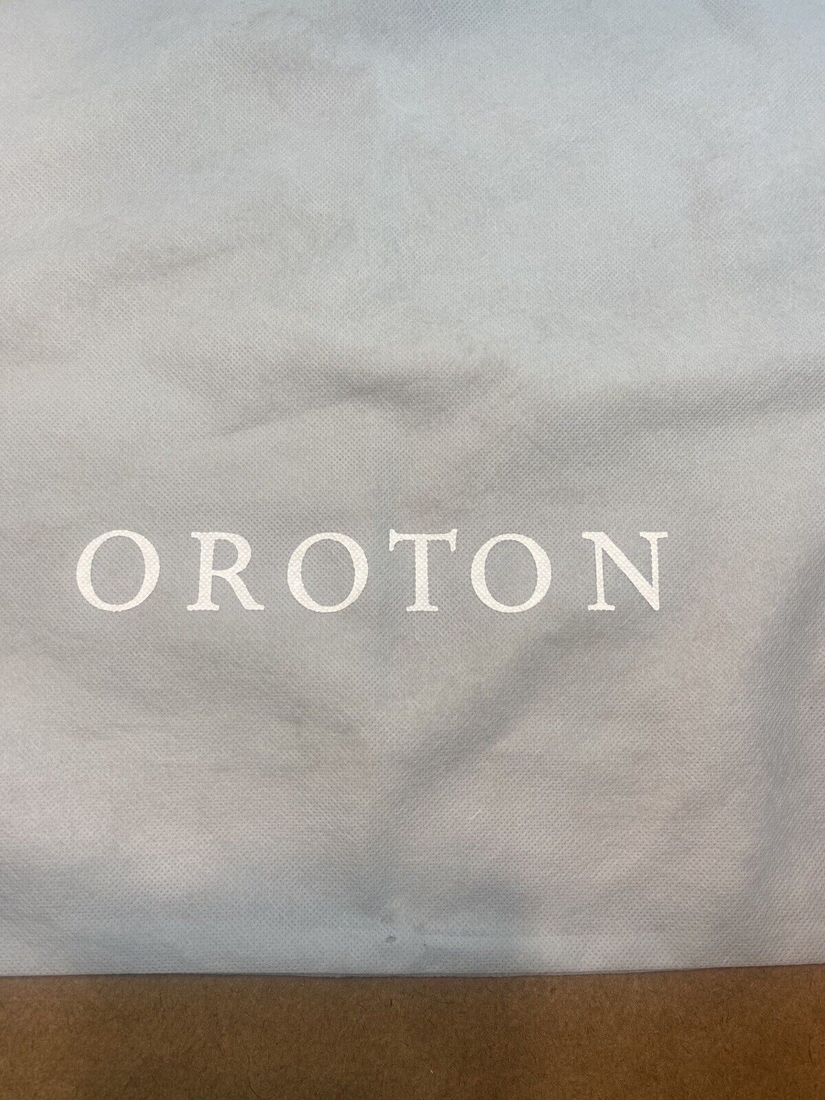 OROTON Grey Fabric Drawstring Bag Dust Cover Logo 55x40cm Small Holes See Pics