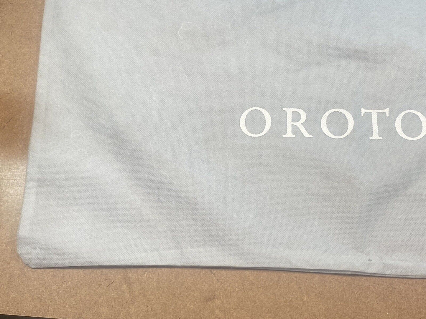 OROTON Grey Fabric Drawstring Bag Dust Cover Logo 55x40cm Small Holes See Pics