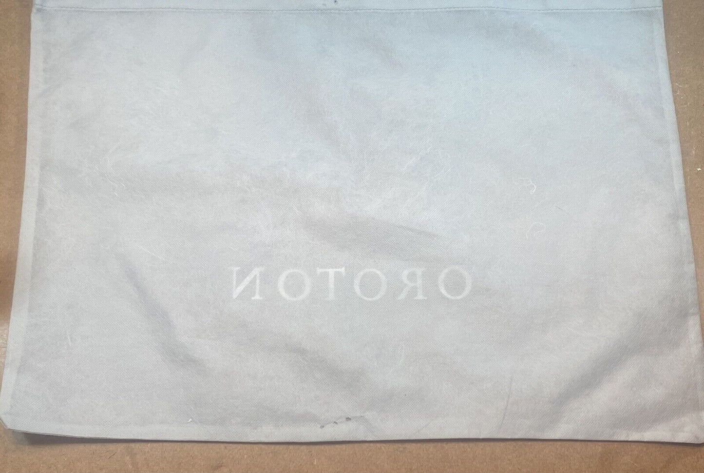 OROTON Grey Fabric Drawstring Bag Dust Cover Logo 55x40cm Small Holes See Pics