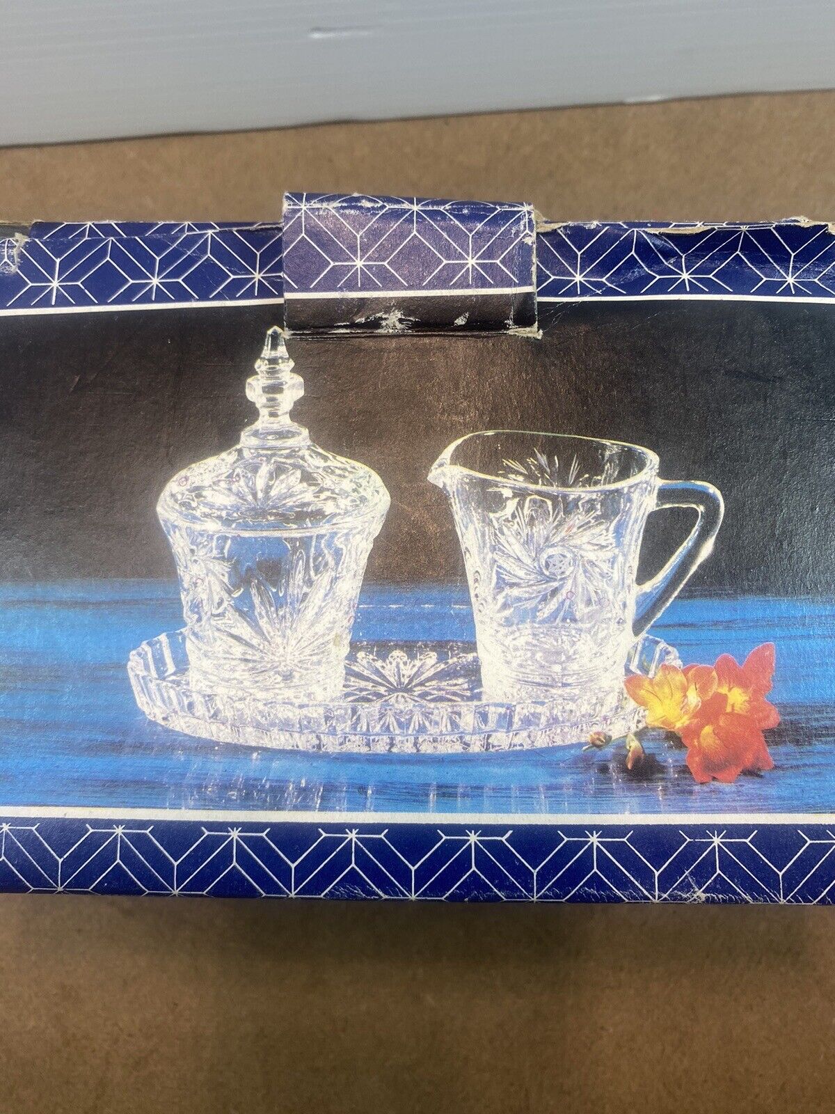 Crystal D'Adriana 24% Lead Crystal No 3536 Milk Sugar Cookie Tray Yugoslavia NEW