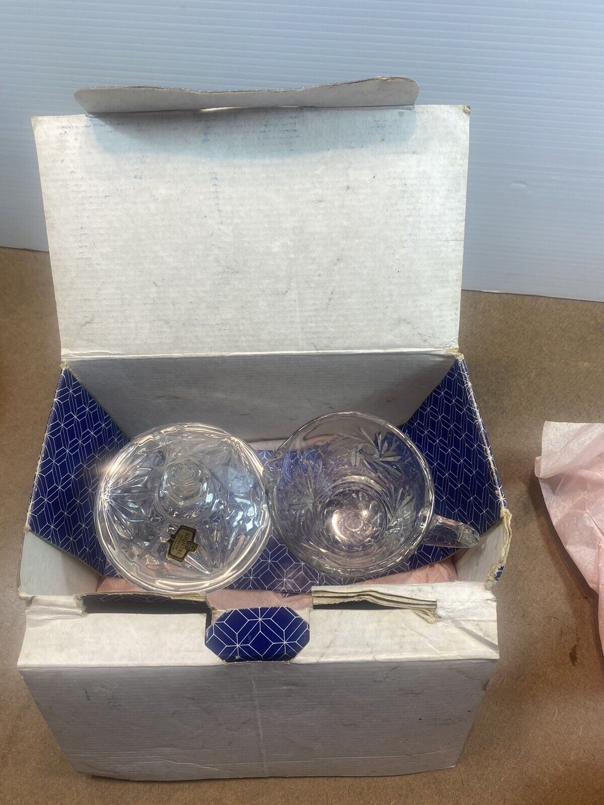 Crystal D'Adriana 24% Lead Crystal No 3536 Milk Sugar Cookie Tray Yugoslavia NEW