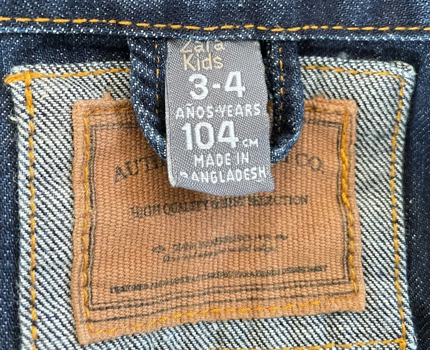 ZARA KIDS Blue Denim Jacket Size 3 - 4  To Fit Height 104cm NEW