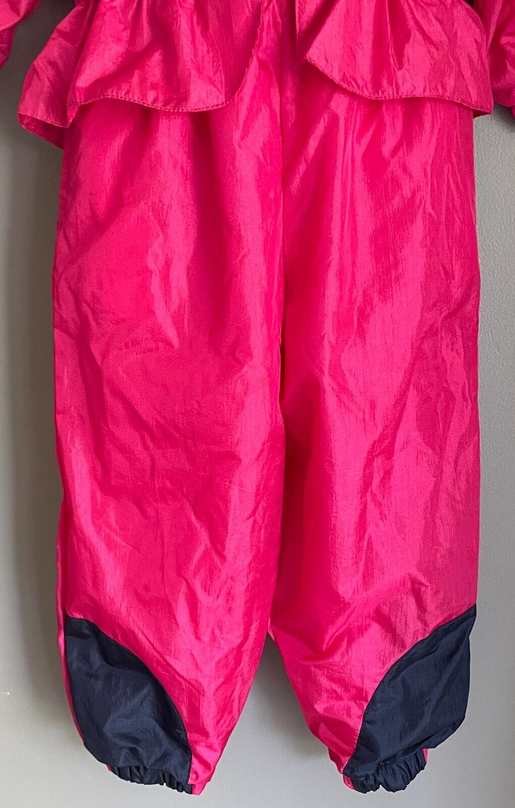 DANIELLE B Pink & Navy PUFFER Tracksuit Jacket Size M 5/6 & Pants Size S 4 Retro
