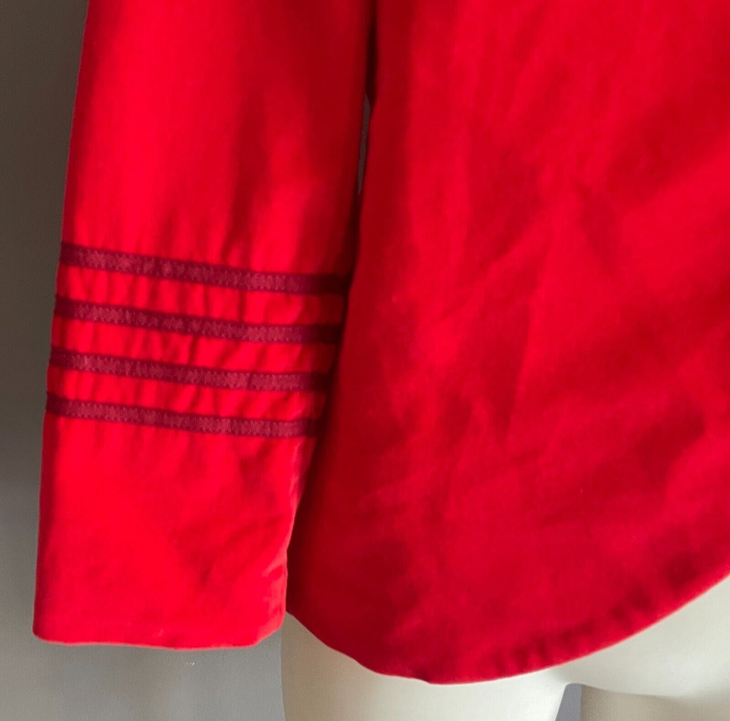 BILLY BANDIT Boys Red Velour Jacket Size 8 Long Sleeves French Bulldog Lapel