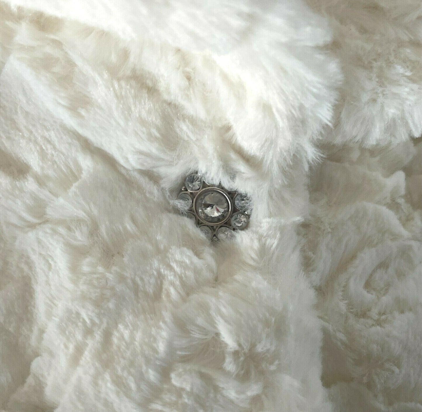 PUMPKIN PATCH Jacket Ivory Faux Fur Long Sleeve Plush Size 12 - 18 mth NEW