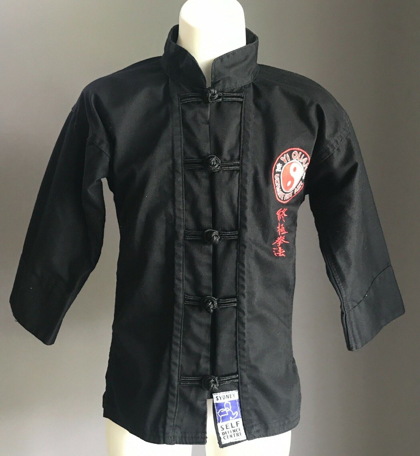 SYDNEY SELF DEFENCE CENTRE Yi QUAN Black Jacket Size 000 110 Martial Arts NEW