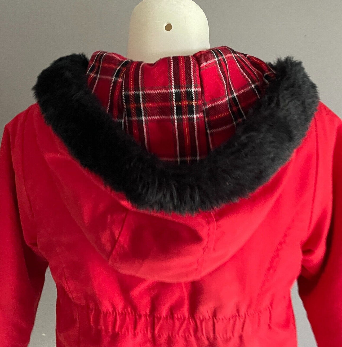 TARGET Red "Barbie" Jacket Thick and Warm Size 6 Faux Fur Trim Hoody
