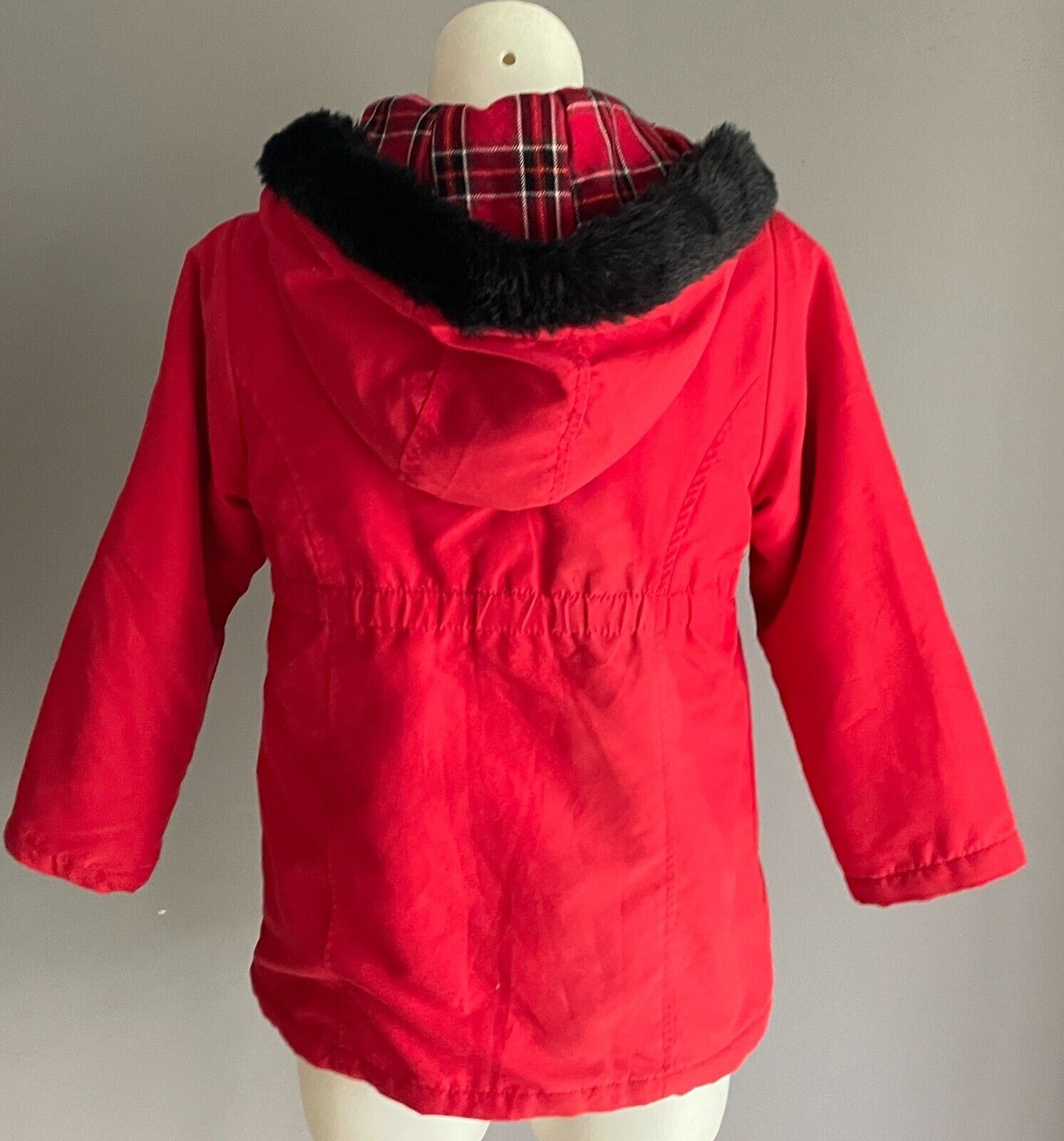 TARGET Red "Barbie" Jacket Thick and Warm Size 6 Faux Fur Trim Hoody