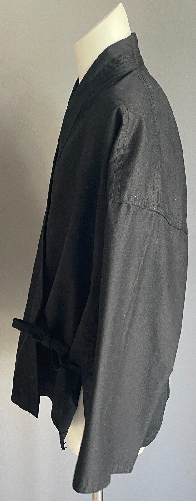 Black Unisex KARATE Jacket Long Sleeve Size 0 ] 130 Martial Arts Sports Gear