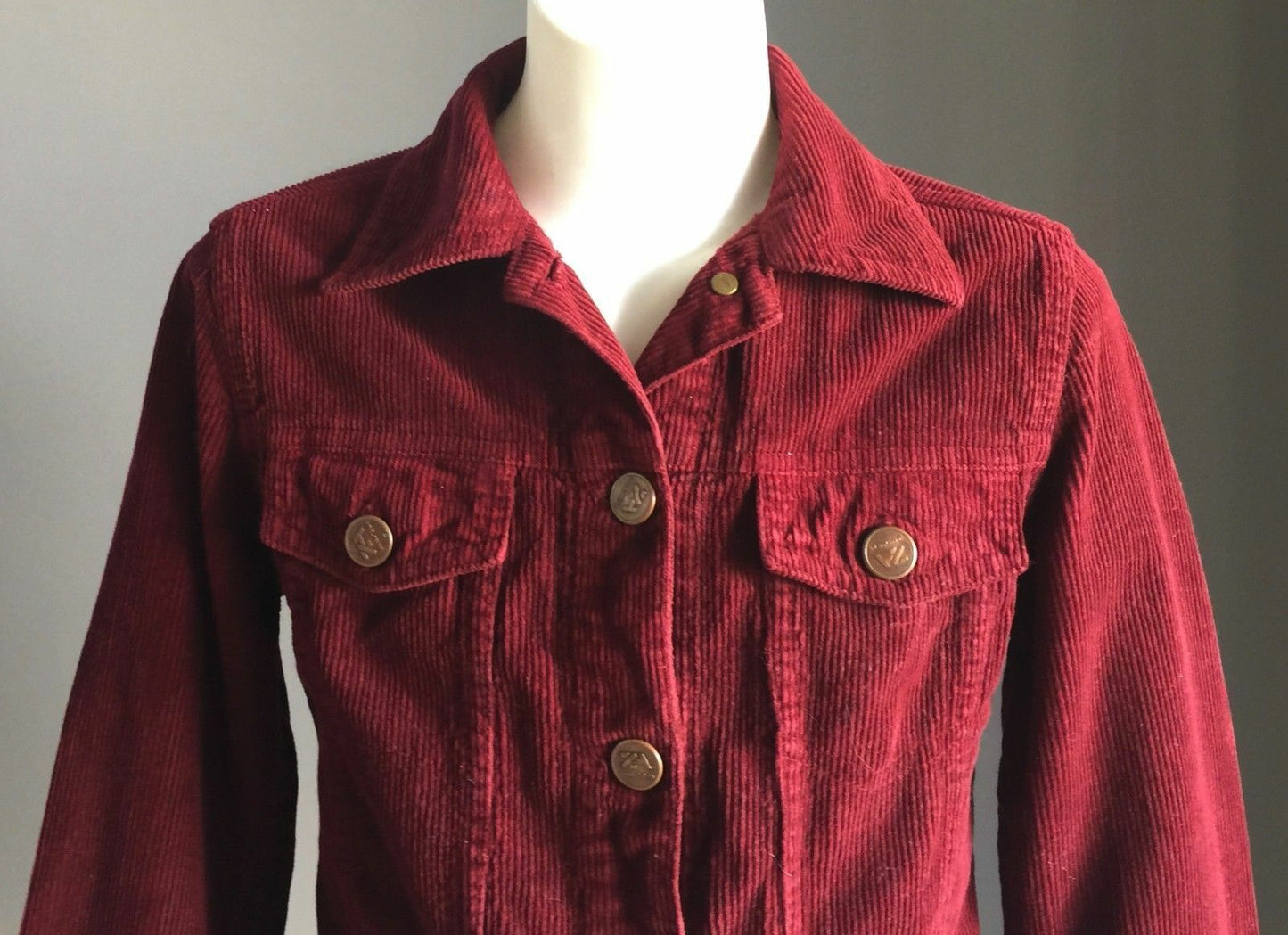 Girls Size 6 ZARA GIRLS Jeans Jacket Burgundy Corduroy Jacket Bikers NEW