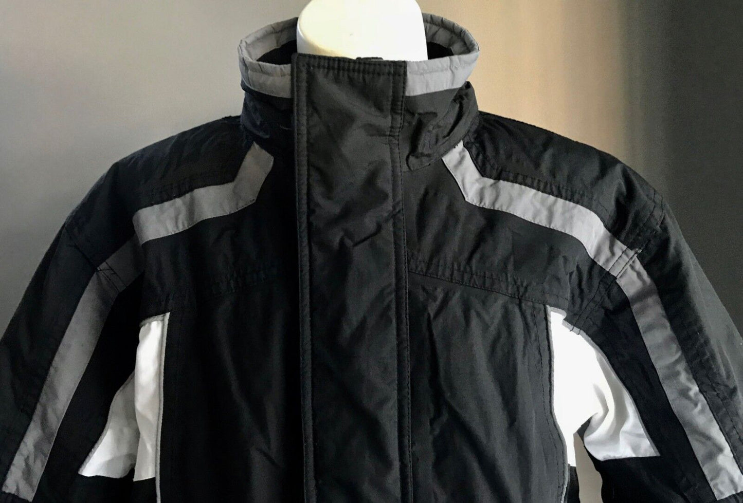 CRANE SPORTS Boys Ski Jacket Snowboard Grey Black White Winter Warm Size 8