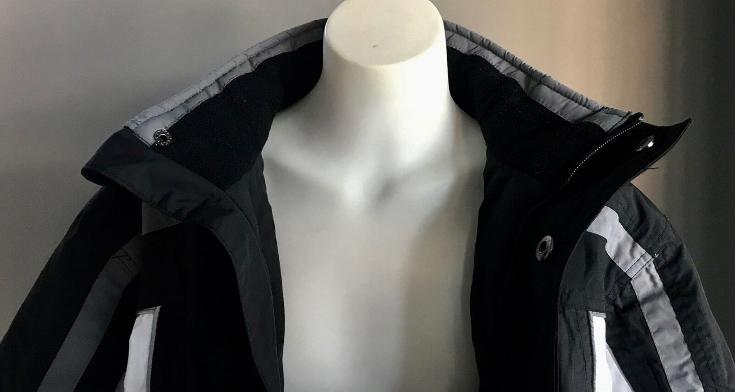 CRANE SPORTS Boys Ski Jacket Snowboard Grey Black White Winter Warm Size 8