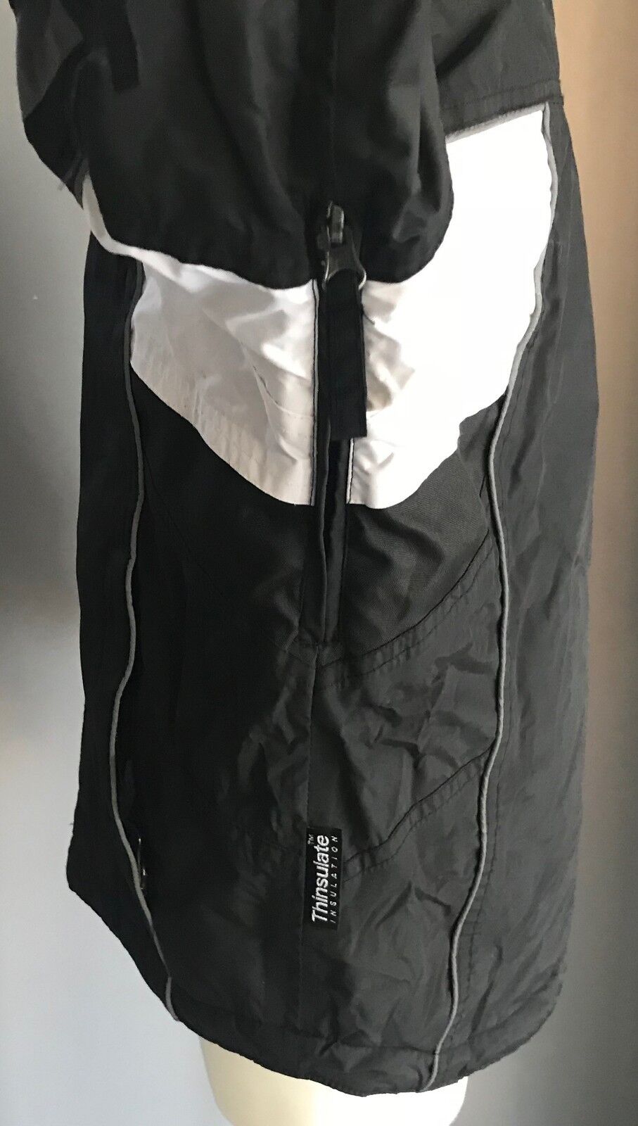 CRANE SPORTS Boys Ski Jacket Snowboard Grey Black White Winter Warm Size 8