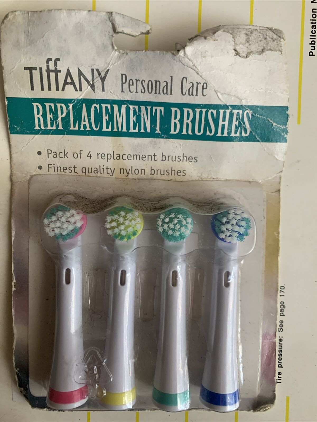 TIFFANY Electric Toothbrush Head Pack of 4 Replacement Brush Precision Clean NEW