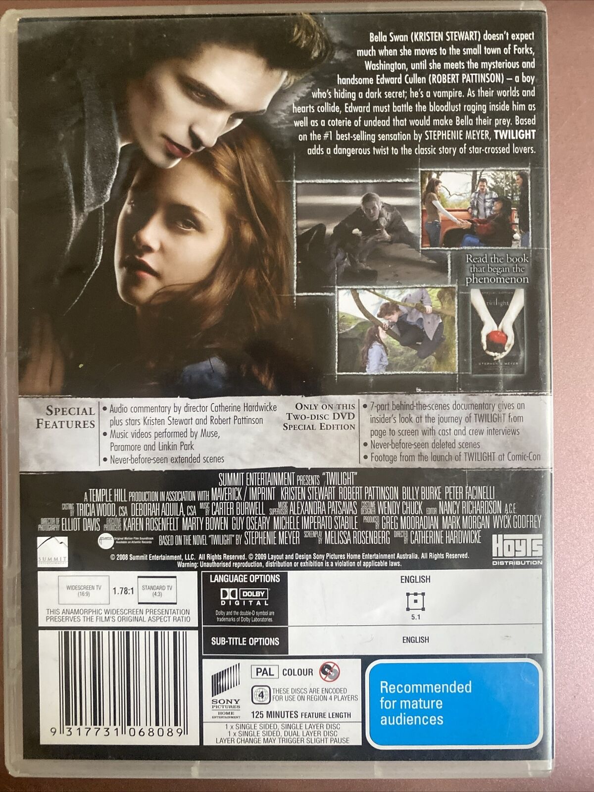 DVD TWILIGHT  2009 2 Disc Set Special Edition R4 Special Features