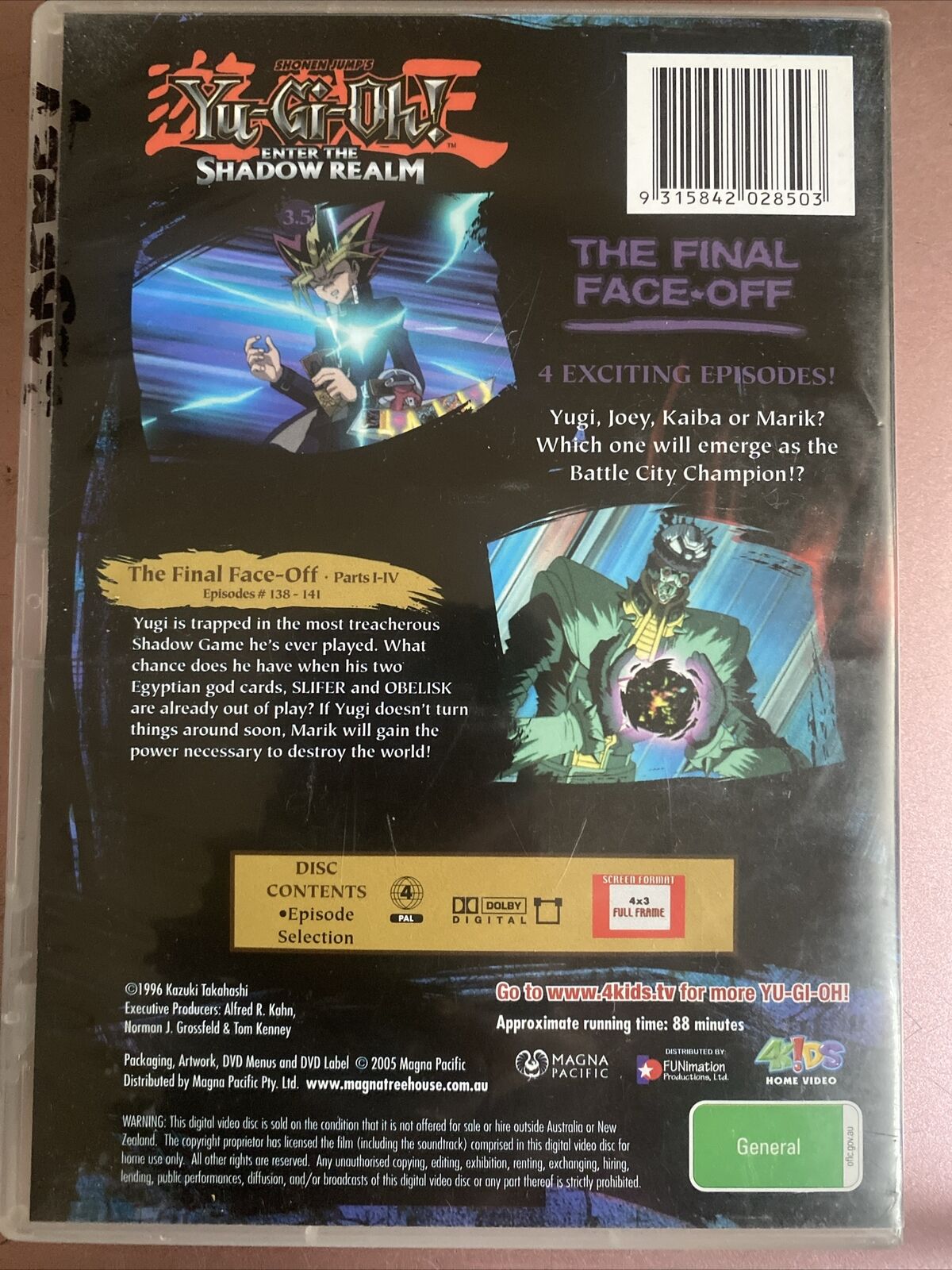 DVD Anime Yu-Gi-Oh Enter the Shadow Realm The Final Face Off Yu Gi Oh YuGiOh 3.5