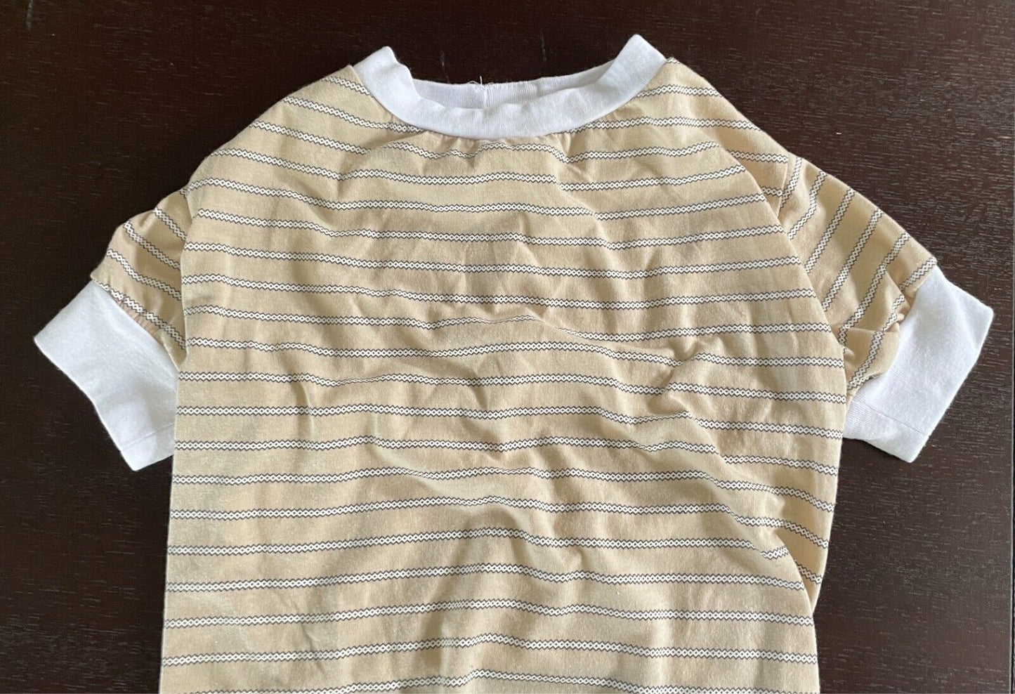 ANKO Pet Dog Summer Pyjamas Beige Brown White Stripe Teddy Bears Size XL NEW